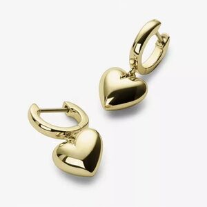 Ana Luisa Puffed Heart Hoops - Jessica